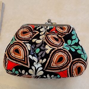Vera Bradley Double Kiss kisslock coin purse.